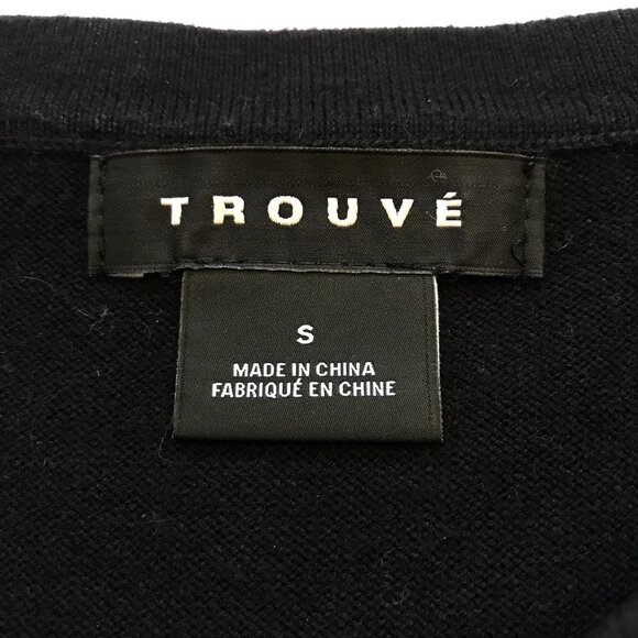 Trouve Textured Sweater Medium Black 3/4 Sleeve - Picture 5 of 13